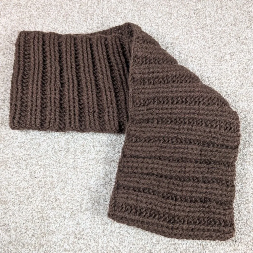 Chunky Knit Infinity Scarf Warm‎ Cozy Brown Crochet Loop Neck Warmer